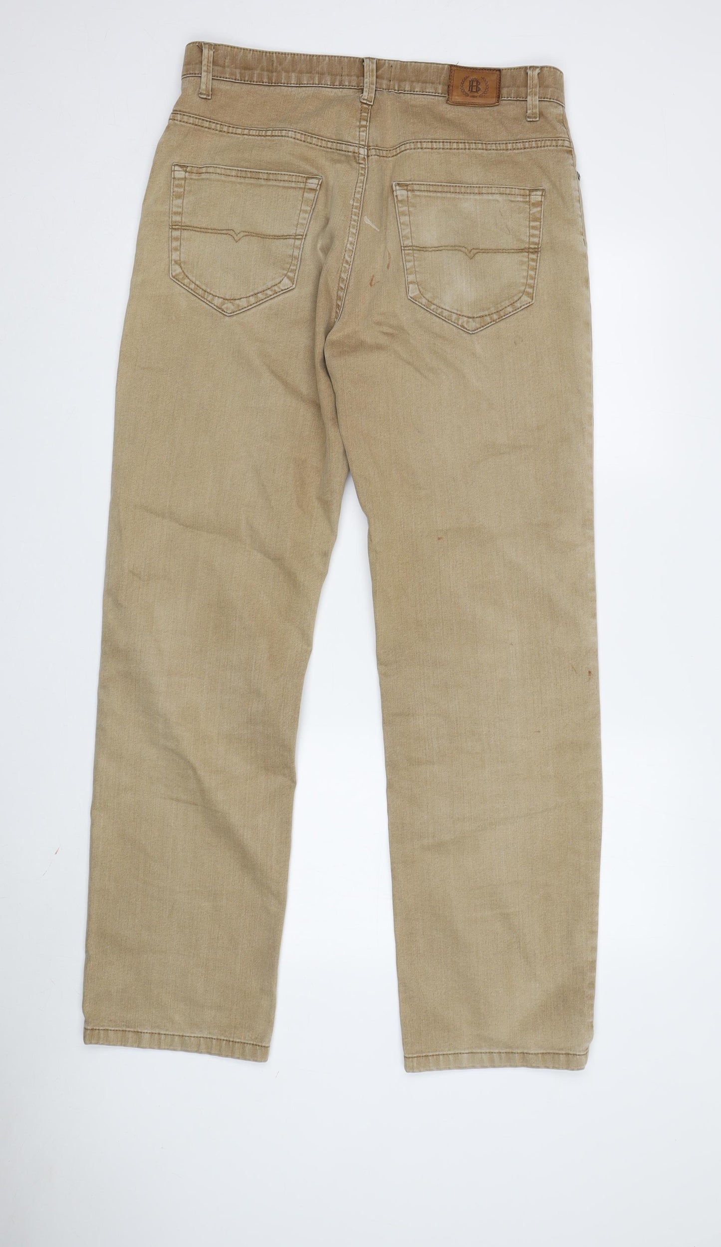 Marks and Spencer Men's Beige Chino Trousers, Size 32