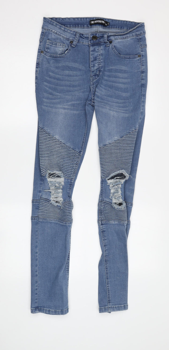 The Rockn Rev Men's Blue Skinny Jeans Size 30