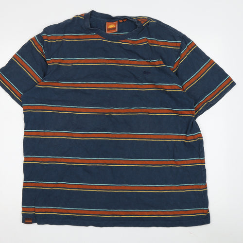 Superdry Men's XL Blue Striped Retro T-Shirt