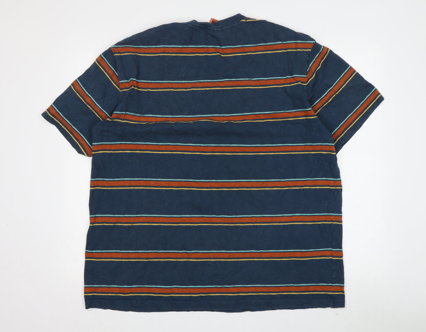 Superdry Men's XL Blue Striped Retro T-Shirt