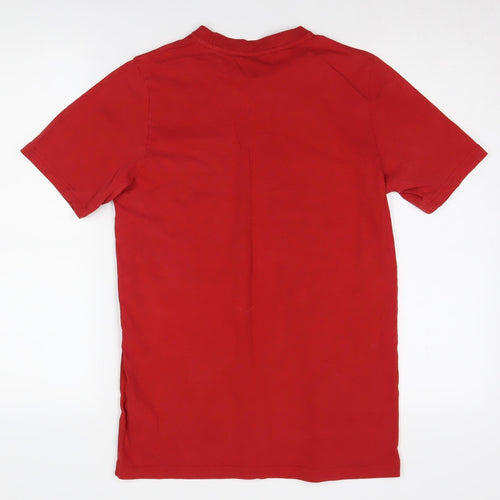 Adidas Boys Red T-Shirt, 16 Years, Casual Gym Style