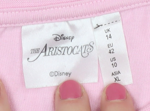 Disney Women’s Pink The Aristocats T-Shirt, Size 14