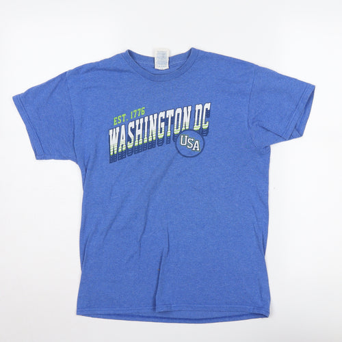 Delta Pro Weight Boys Blue Washington DC Graphic T-Shirt L