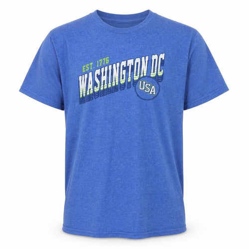 Delta Pro Weight Boys Blue Washington DC Graphic T-Shirt L