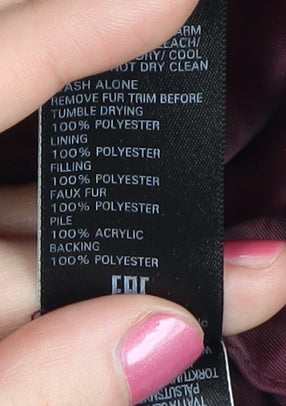 Marks and Spencer Women's Red Puffer Jacket Size 8