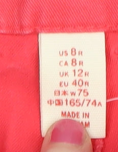 Gap Women's Red Slim Khakis Trousers, Size 12