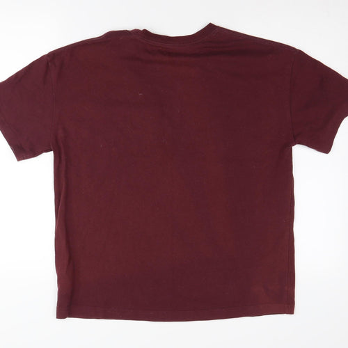 Converse Boys Red XL Basic T-Shirt Crew Neck Casual