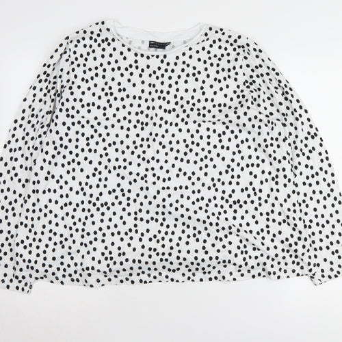 ASOS DESIGN Women’s White Polka Dot Maternity Sweatshirt