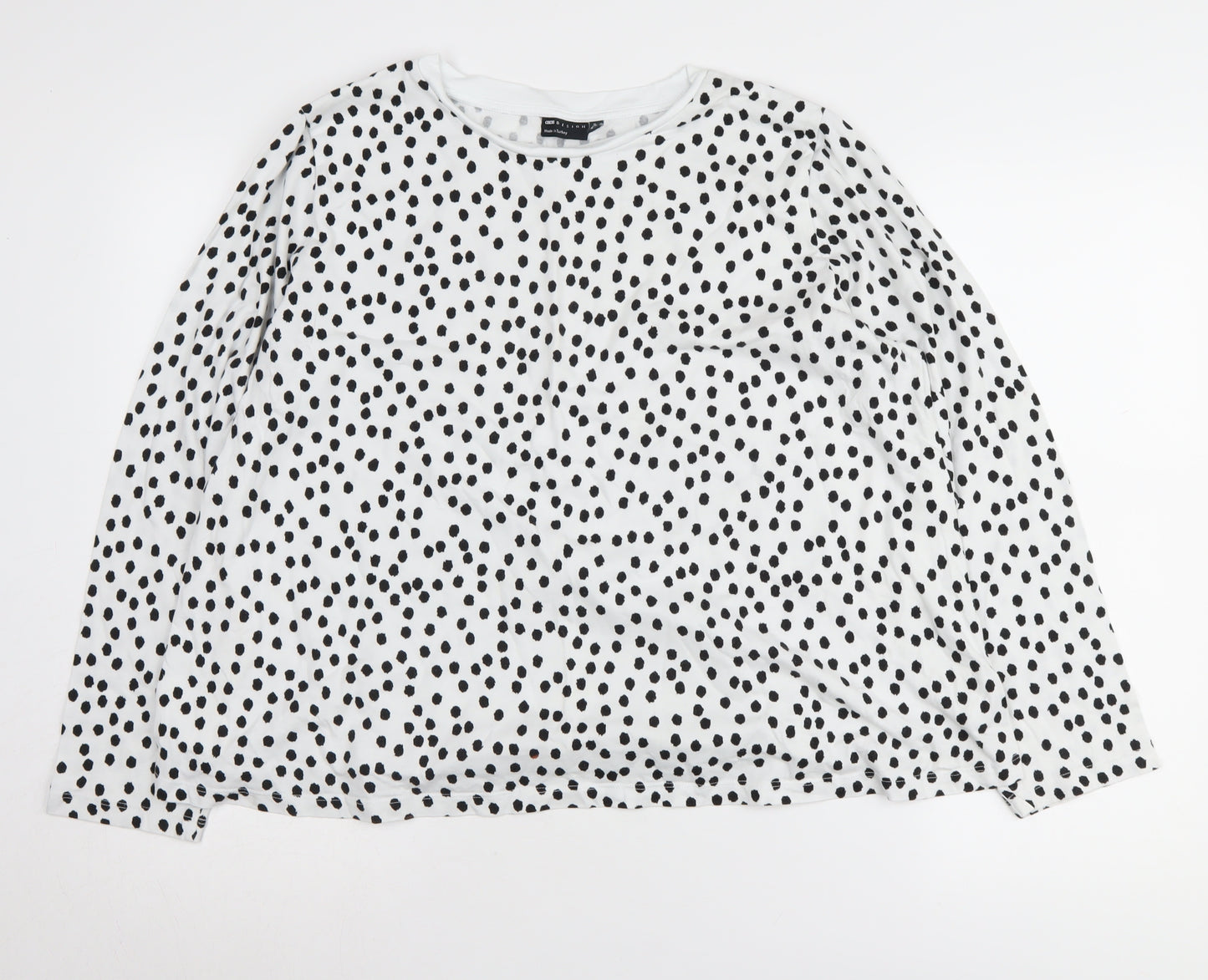 ASOS DESIGN Women’s White Polka Dot Maternity Sweatshirt