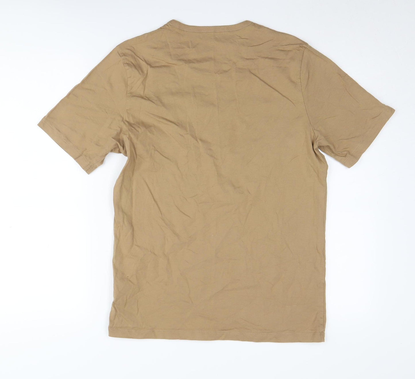 Boss Men's Beige Classic Logo T-Shirt - Size L