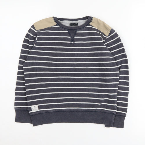 Next Boys Black Striped Pullover Sweatshirt, 9 Years