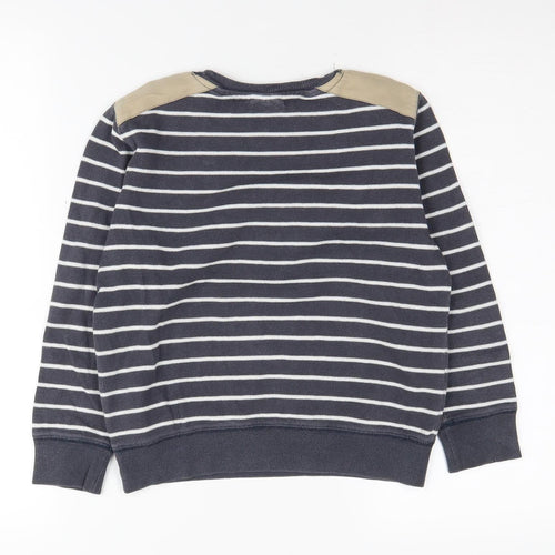 Next Boys Black Striped Pullover Sweatshirt, 9 Years