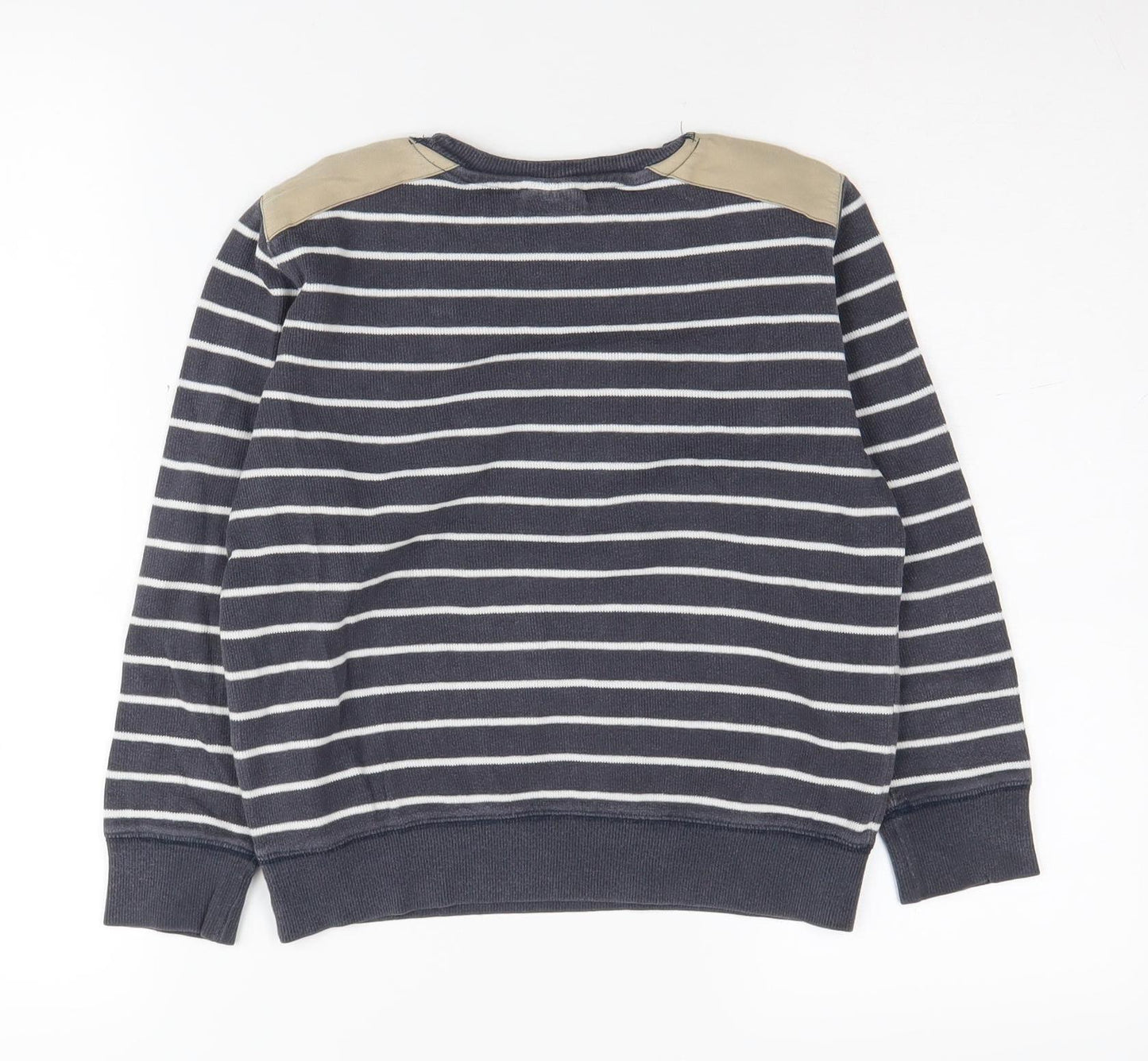 Next Boys Black Striped Pullover Sweatshirt, 9 Years