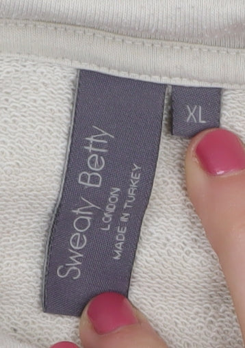 Sweaty Betty Women's Beige XL Pullover Sweatshirt