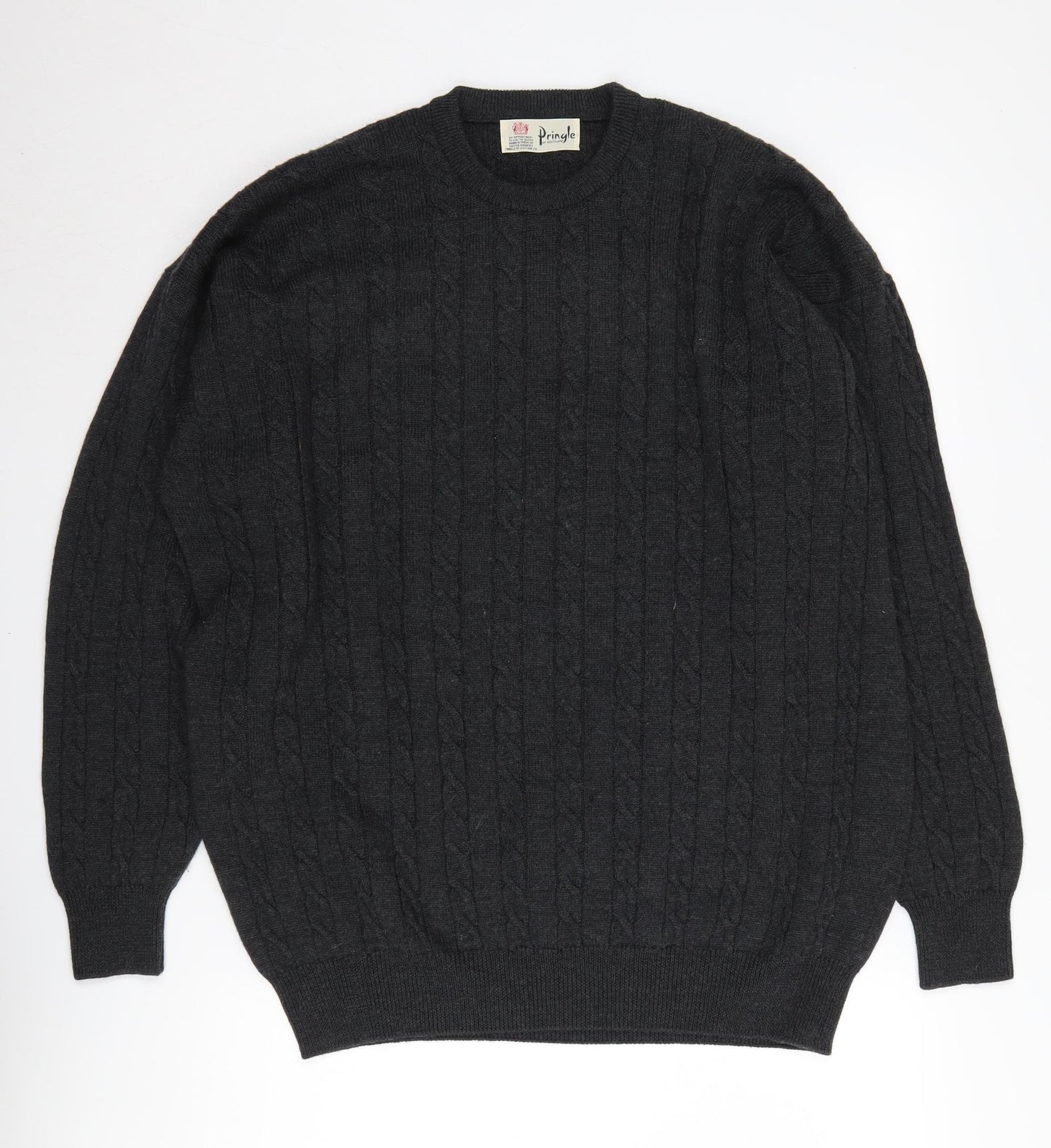 Pringle of Scotland Men's Black Wool Pullover Jumper L