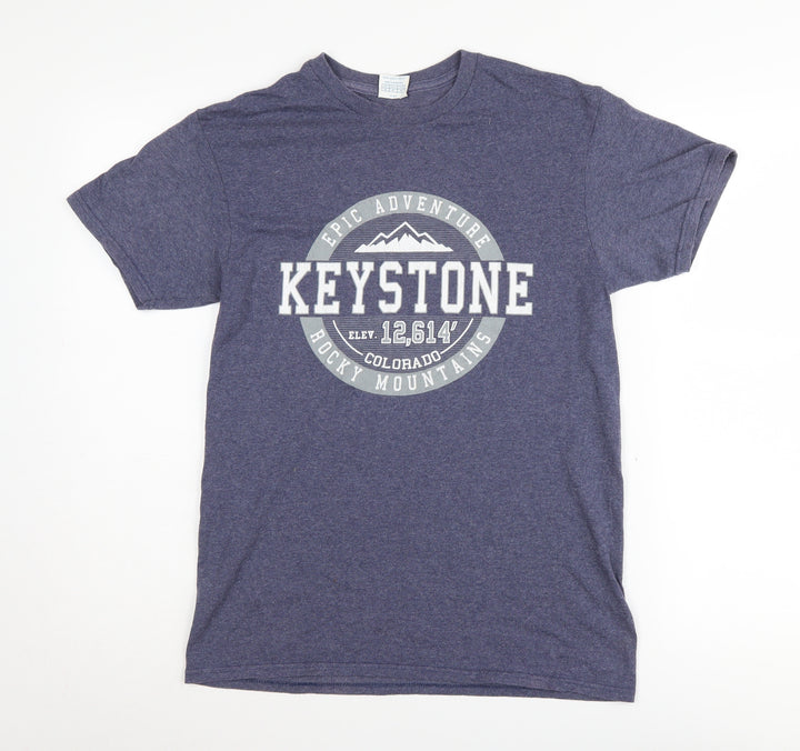 Delta Blue Outdoor Graphic Print T-Shirt - Small