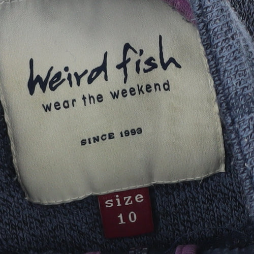 Weird Fish Women's Blue Full Zip Jacket Size 10