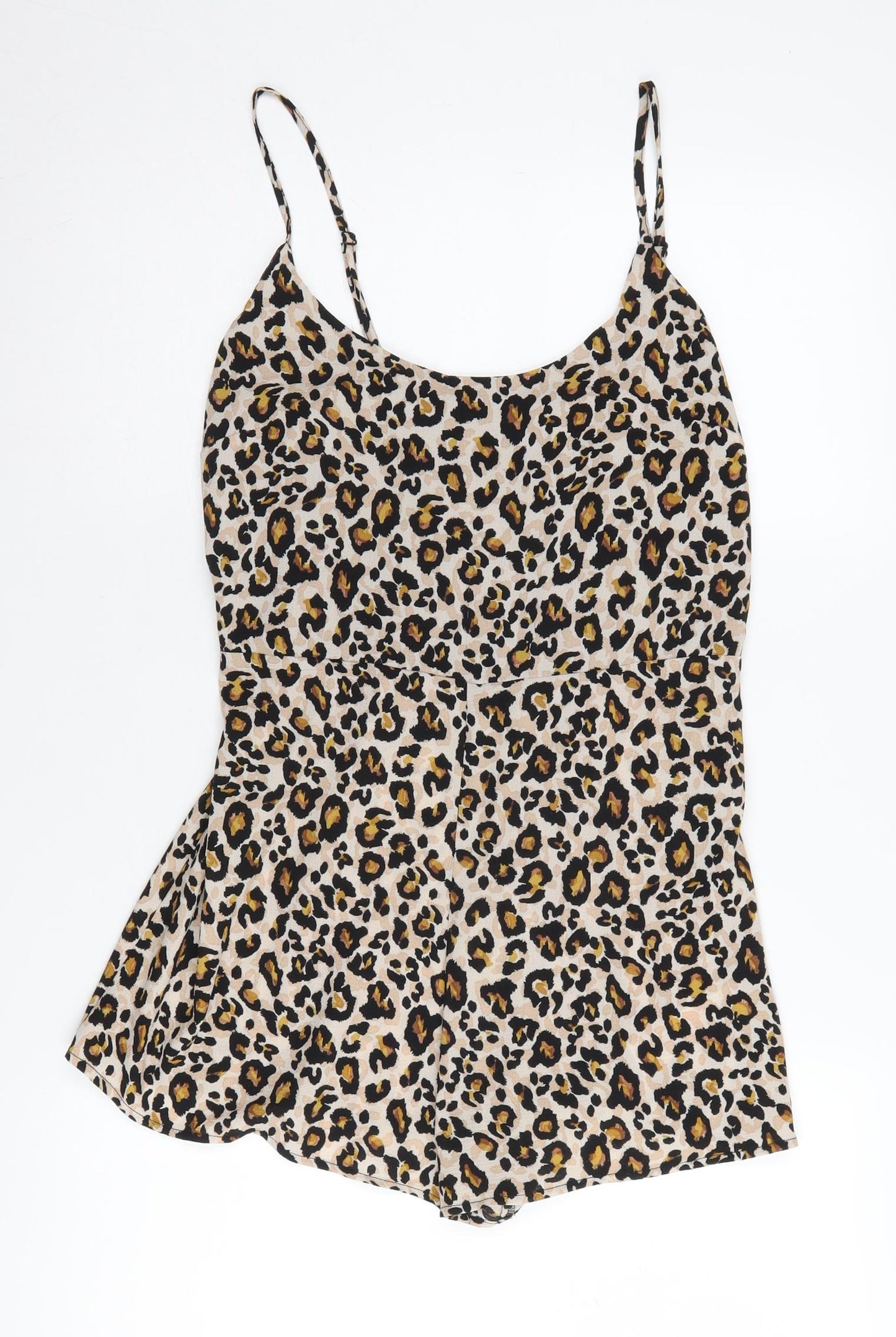 New Look Women's Multicoloured Animal Playsuit Size 12