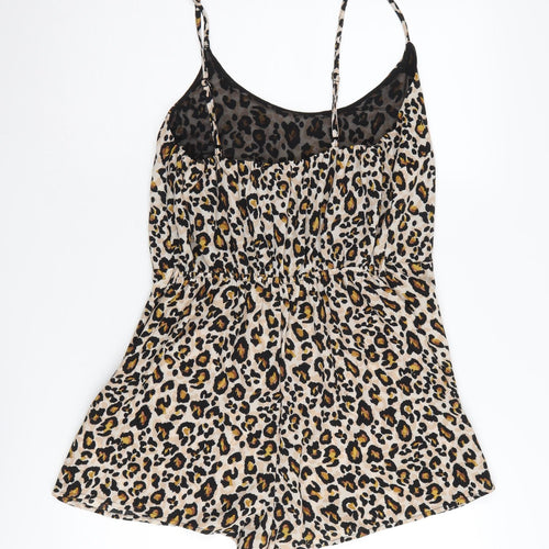 New Look Women's Multicoloured Animal Playsuit Size 12