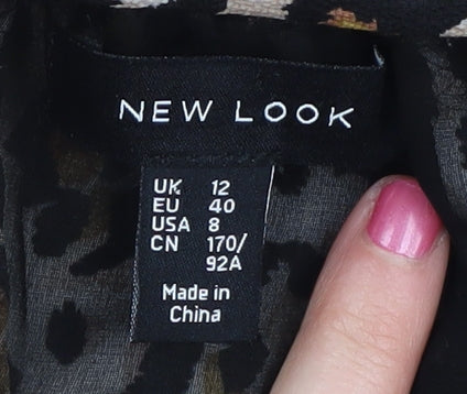 New Look Women's Multicoloured Animal Playsuit Size 12