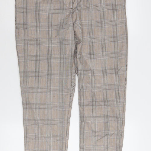 New Look Beige Check Chino Trousers - Size 10, Autumn Style