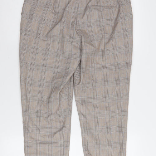 New Look Beige Check Chino Trousers - Size 10, Autumn Style