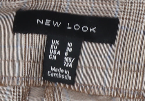 New Look Beige Check Chino Trousers - Size 10, Autumn Style