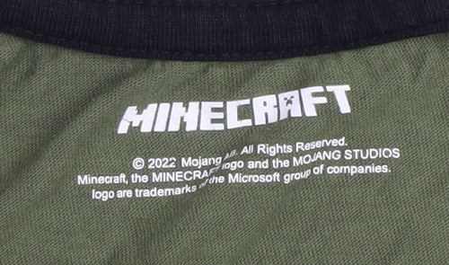 Minecraft Boys Green Creeper Graphic T-Shirt, Size 12 Years
