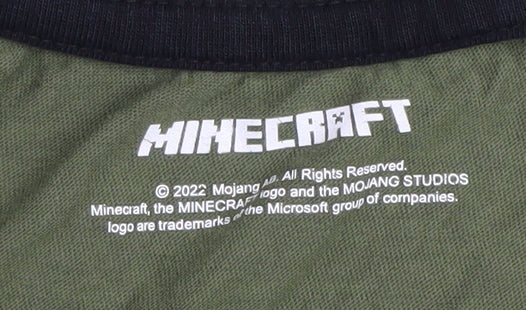 Minecraft Boys Green Creeper Graphic T-Shirt, Size 12 Years