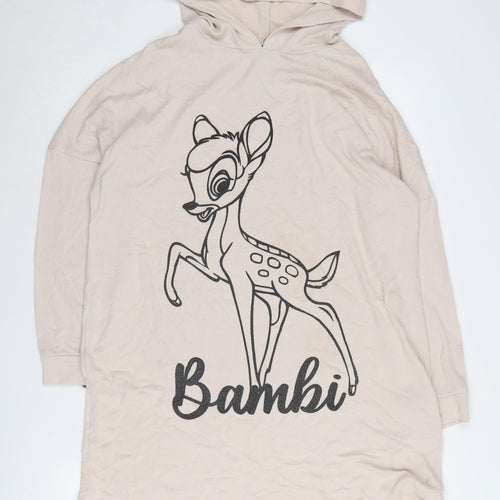 Disney Women's Beige Bambi Hoodie Pullover Large