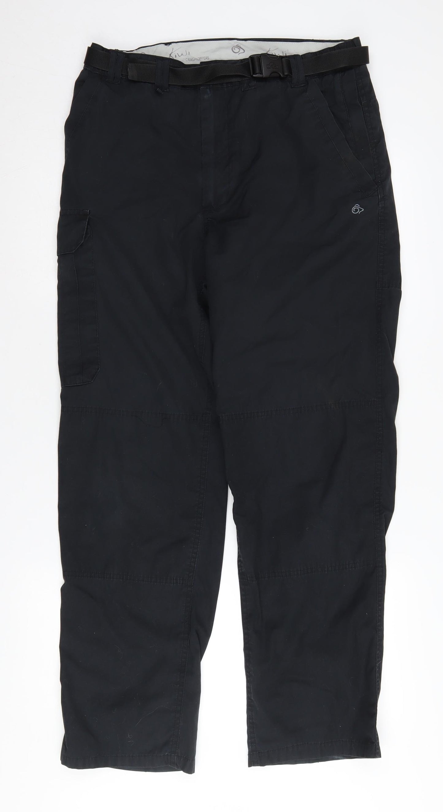 Craghoppers Men's Black Cargo Trousers, 30 W, Polyester/Cotton