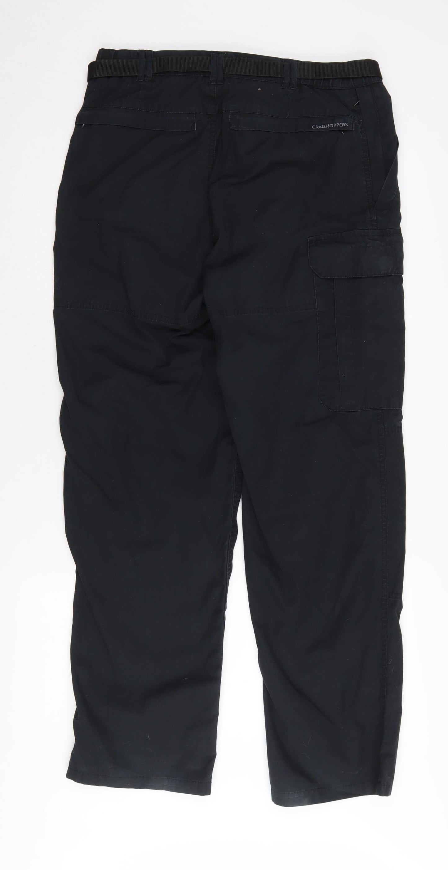 Craghoppers Men's Black Cargo Trousers, 30 W, Polyester/Cotton