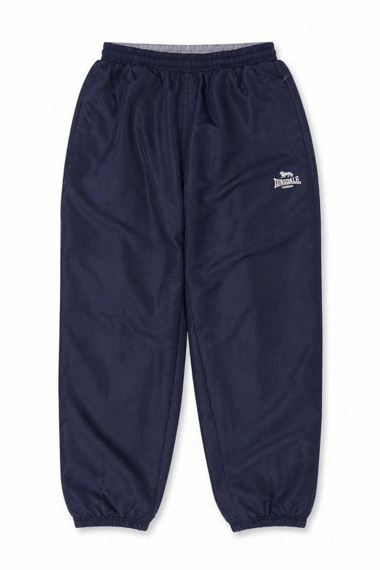 Front view of Lonsdale boys’ blue track pants 11-12 years - sports style