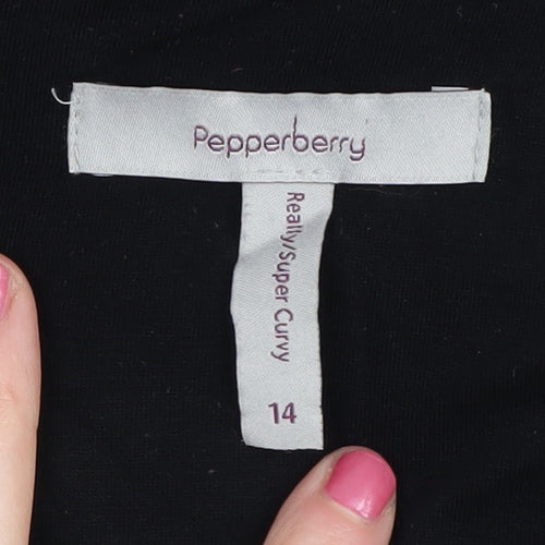 Pepperberry Women's Black 3/4 Sleeve Jacket