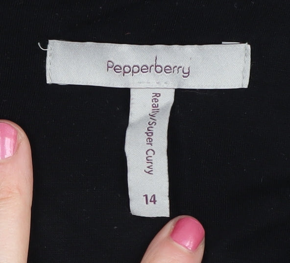 Pepperberry Women's Black 3/4 Sleeve Jacket