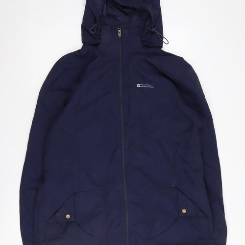 Mountain Warehouse Women's Blue Hooded Rain Coat Size 22