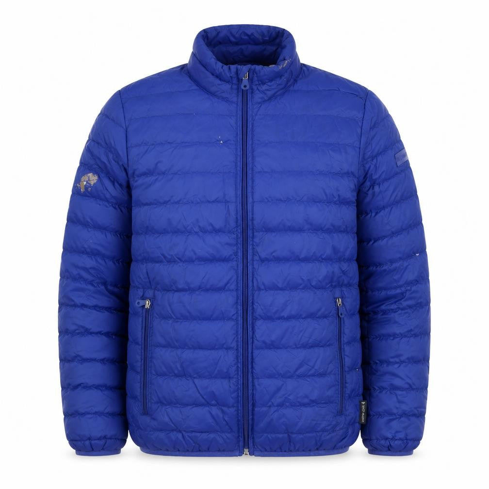Front view of Armani Jeans Men's Blue Puffer Jacket M