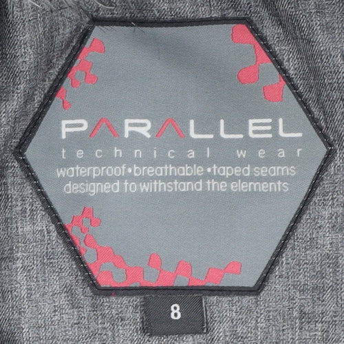 Parallel Women's Grey Ski Jacket Size 8 Waterproof