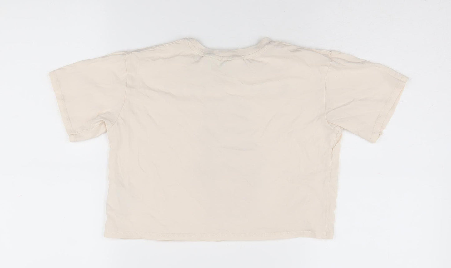 H&M Girls Beige Care Bears T-Shirt, Age 8-10, Graphic Print