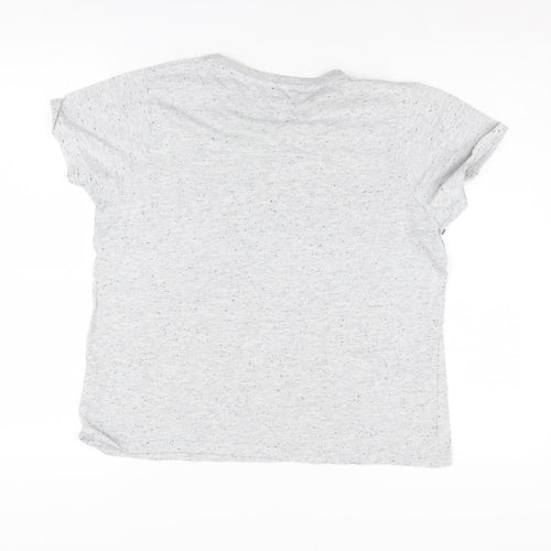 Disney Women’s Grey Stitch T-Shirt Short Sleeve L