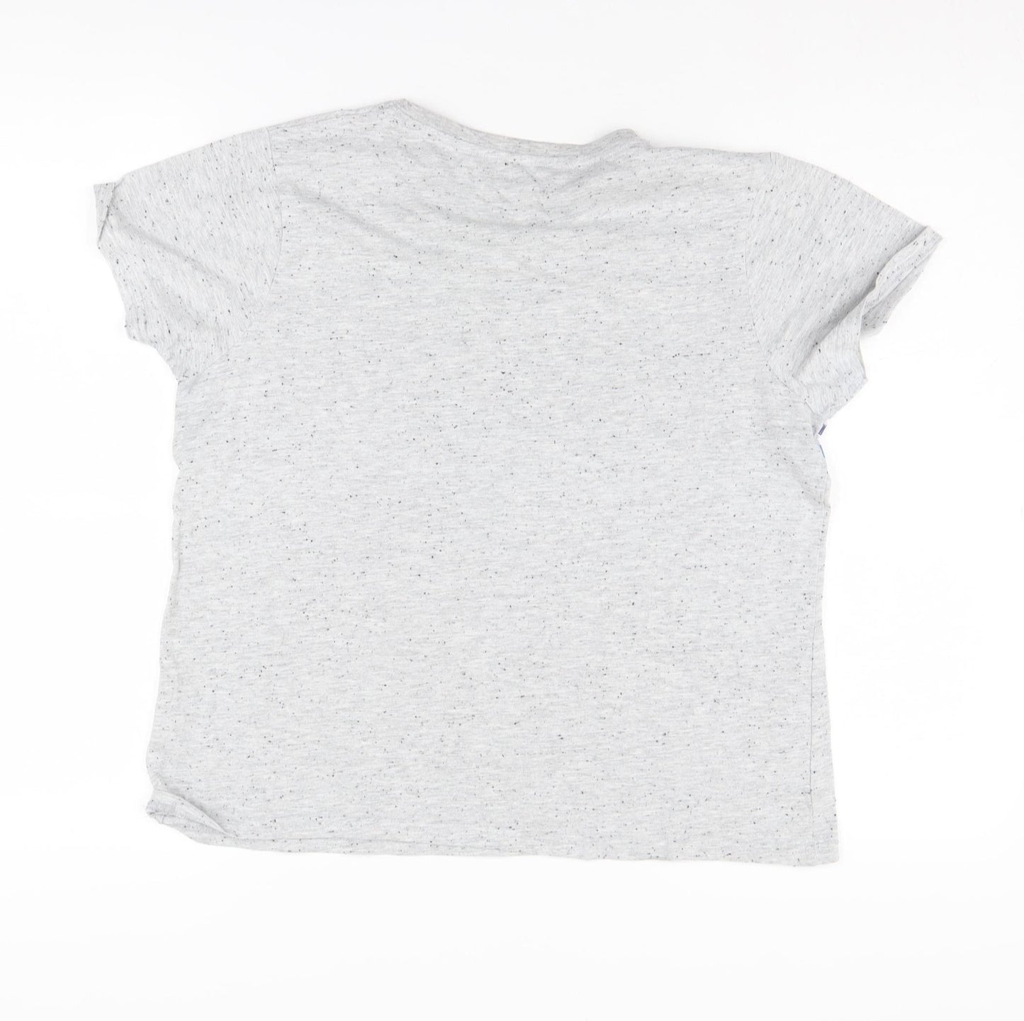 Disney Women’s Grey Stitch T-Shirt Short Sleeve L