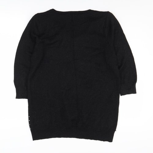 Wallis Women's Black V-Neck Pullover Jumper M