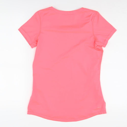 Nike Women's Pink Athletic V-Neck T-Shirt Size L
