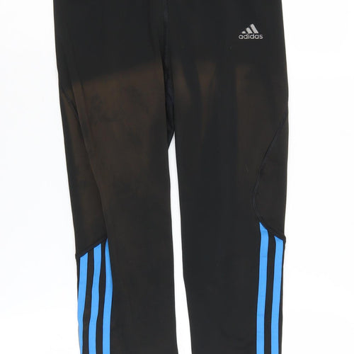 Adidas Unisex Kids Black Cropped Leggings M