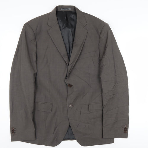 Calvin Klein Men's Grey Wool Blazer - Size 52