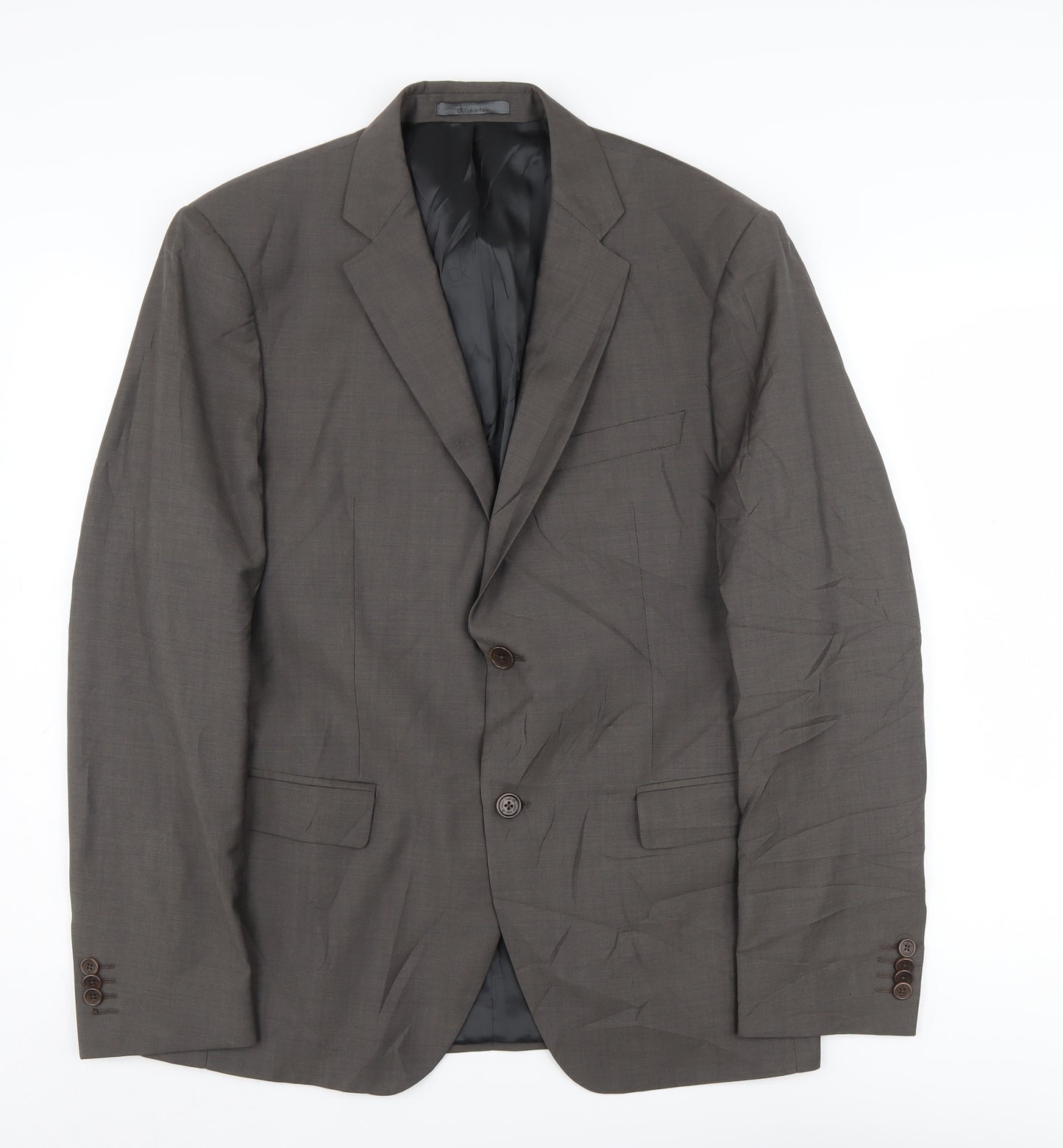 Calvin Klein Men's Grey Wool Blazer - Size 52