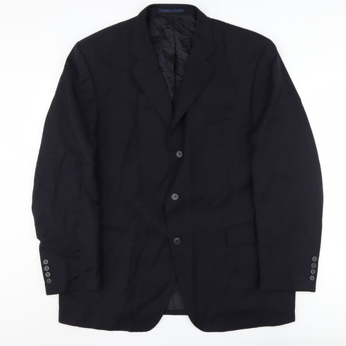 Pierre Cardin Men's Black Blazer, Size 46, Regular Fit