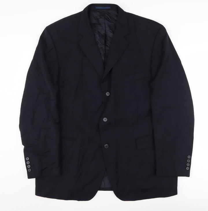 Pierre Cardin Men's Black Blazer, Size 46, Regular Fit