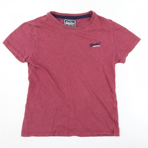 SuperDry Men's Red Medium Crew Neck T-Shirt