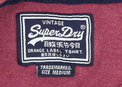 SuperDry Men's Red Medium Crew Neck T-Shirt